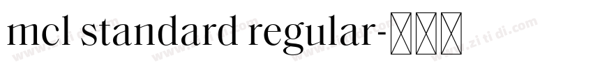 mcl standard regular字体转换